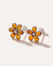 Amber Daisy Stud Earrings