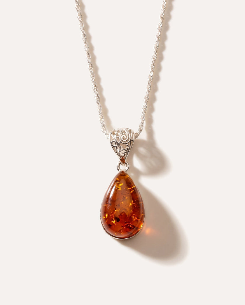 Amber Ethereal Pendant Necklace