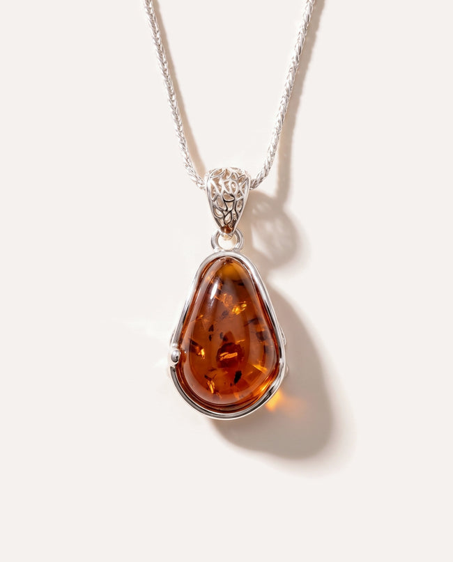 Amber Horizon Pendant Necklace