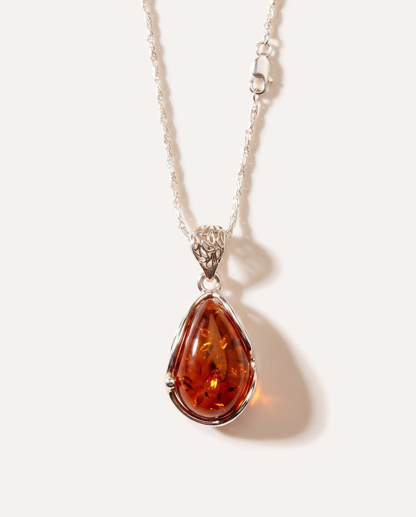 Amber Horizon Pendant Necklace