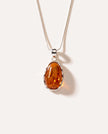Amber Ripple Pendant Necklace