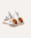 Amber Tulip Stud Earrings