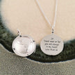 Amerika-Globus personalisiert St. Christopher - Silberkette