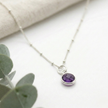 Amethyst-Geburtsstein-Halskette für den Februar