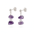 Amethyst Earrings in Silver