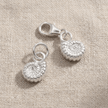 Ammonite Fossil Silver Charm