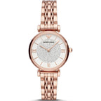 Emporio Armani AR11244 Ladies’ Rose Gold Crystal Dial Stainless Steel Watch