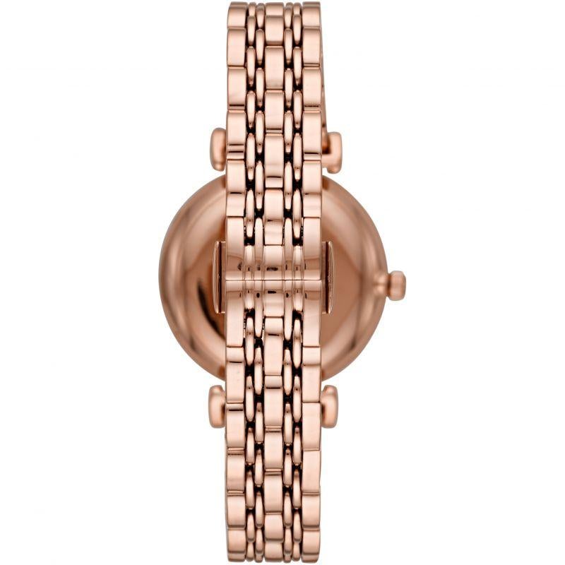 Reloj Emporio Armani AR11244 para mujer, de acero inoxidable y esfera de cristal en oro rosa
