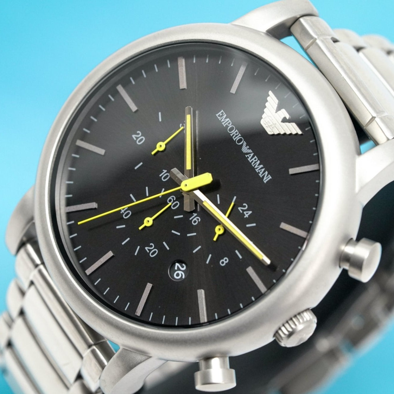 Reloj cronógrafo de acero Luigi para hombre Emporio Armani AR11324