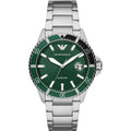 Reloj Emporio Armani AR11338 de acero inoxidable con esfera verde para hombre