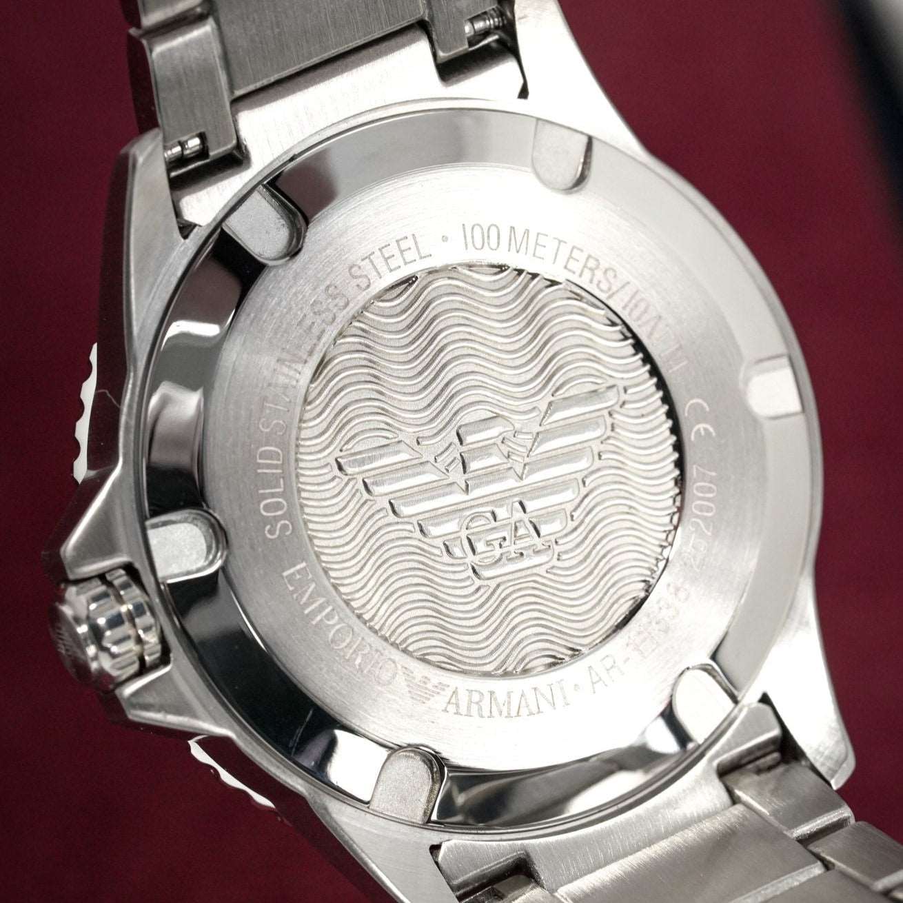 Reloj Emporio Armani AR11338 de acero inoxidable con esfera verde para hombre