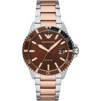 Emporio Armani AR11340 Men's Diver Two Tone Rose Gold Watch