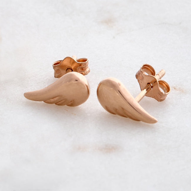 Pendientes de plata con forma de alas de ángel