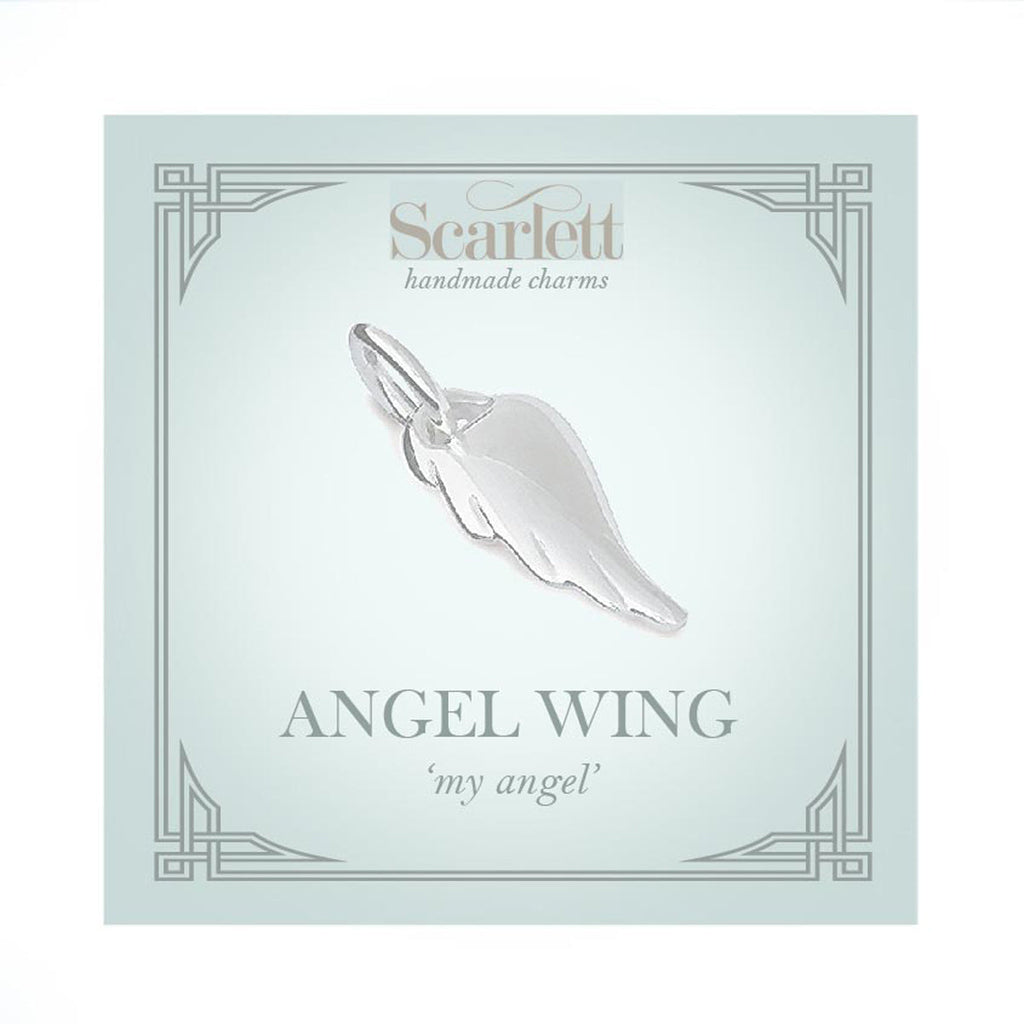 Angel Wing Silver Charm