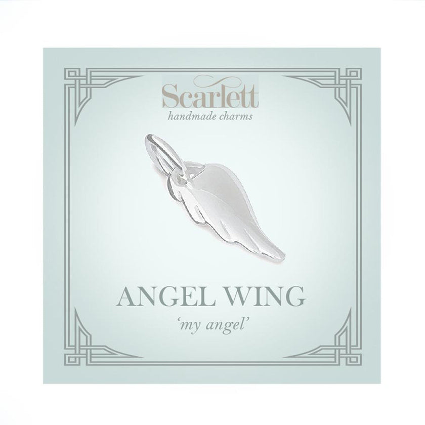 Angel Wing Silver Charm