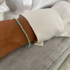 Milos Gemstone and Gold Bead Bracelet Tourmaline