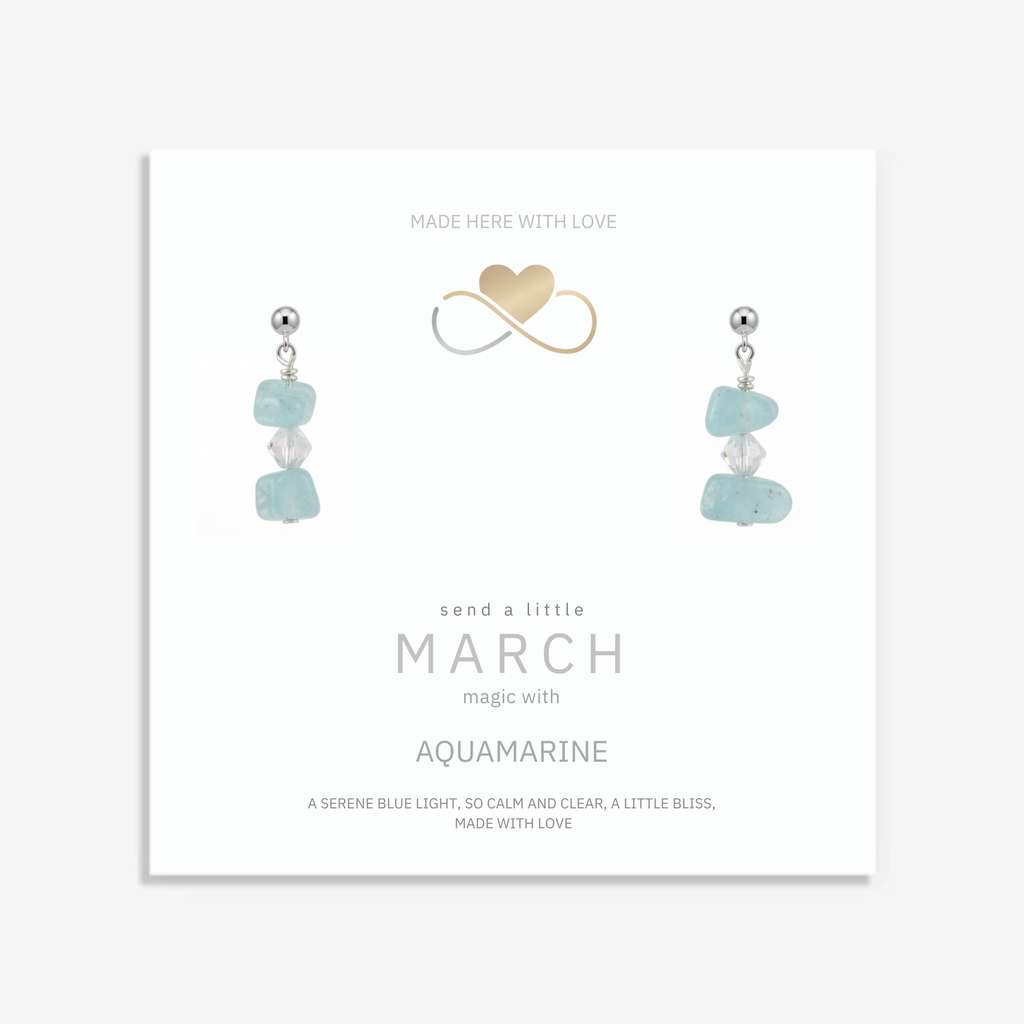 Aquamarine Gemstone Earrings | Serenity & Strength