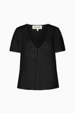 The Laurene Tie Blouse in black
