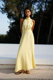 The Isi Halterneck Dress in yellow