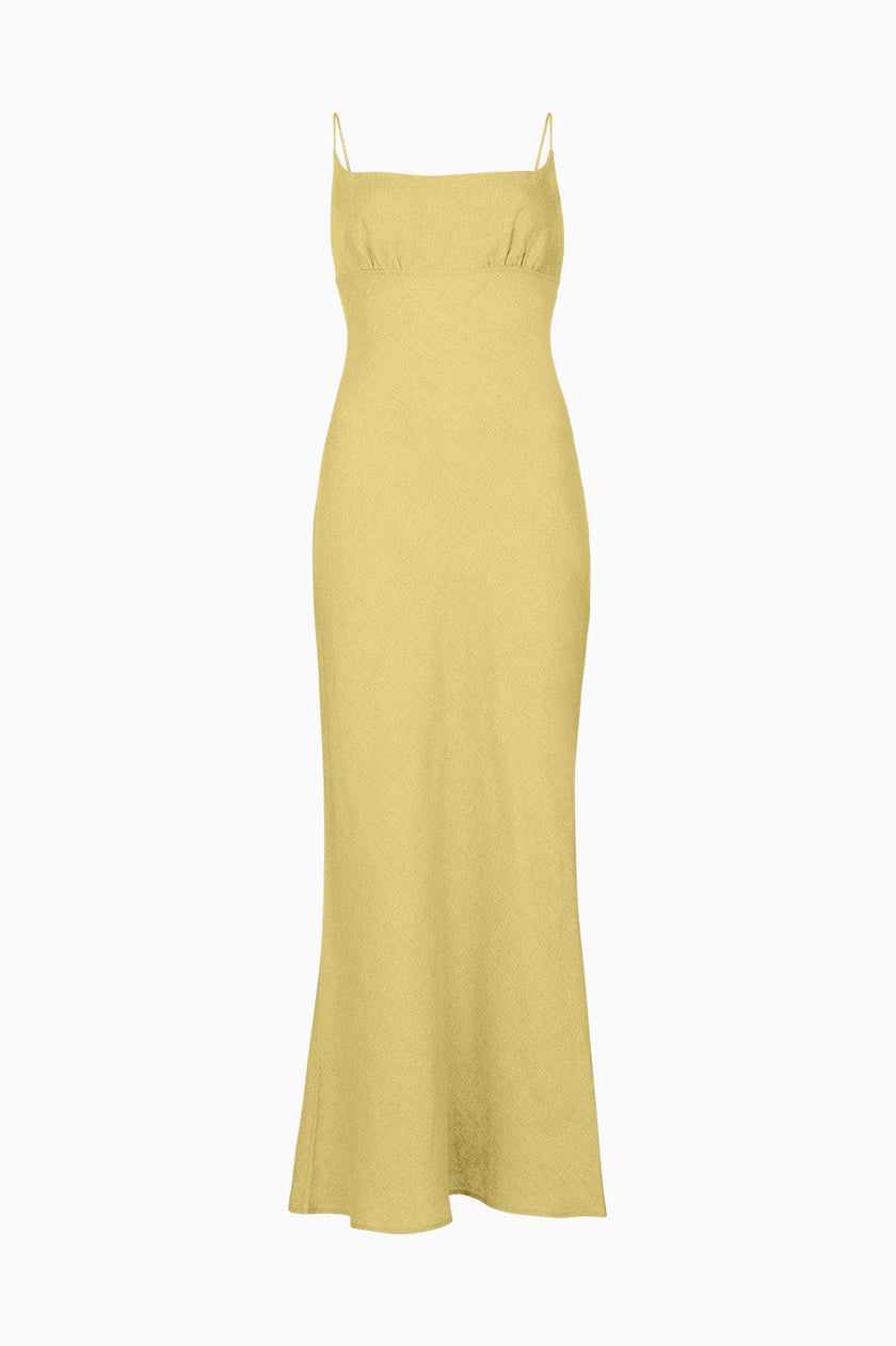 The Nicola Maxi Slip Dress in yellow