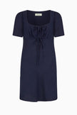 The Clementine Mini Dress in navy blue