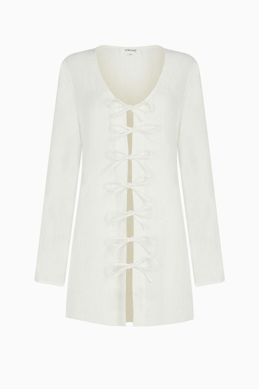 The Michi Mini Kaftan in off-white