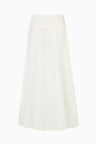 The Alina Back-Tie Maxi Skirt in off-white