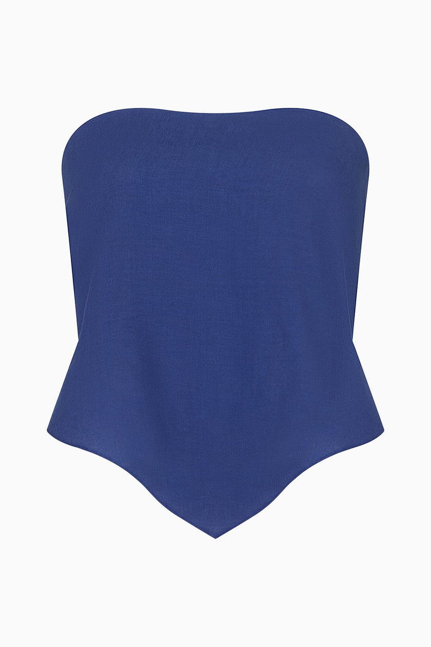 The Ida Scarf Top in klein blue