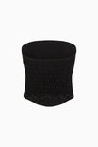 The Pippa Cropped Bandeau Bustier Top in black