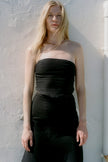 The Pippa Cropped Bandeau Bustier Top in black