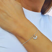 Art Deco Fächer Silber Satellitenkettenarmband