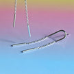 Asymmetrical Arch Sterling Silver Stud Earrings