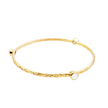 Thalia Three Stone Stacking Bangle Rainbow Moonstone
