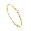 Thalia Three Stone Stacking Bangle Rainbow Moonstone