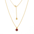Charis Round Gemstone Necklace Ruby