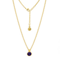 Charis Round Gemstone Necklace Lapis