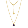 Charis Round Gemstone Necklace Lapis