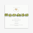 Peridot Kristallperlen Armband | August Geburtsstein Stapelarmband
