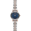 Reloj automático para mujer Emporio Armani AR11222 con correa en T Gianni en dos tonos azul