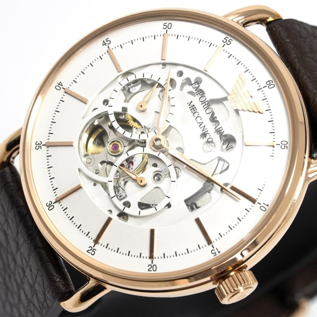 Emporio Armani AR60027 Men's Automatic Meccanico Skeleton Watch