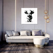 Cute Highland Silhouette Canvas