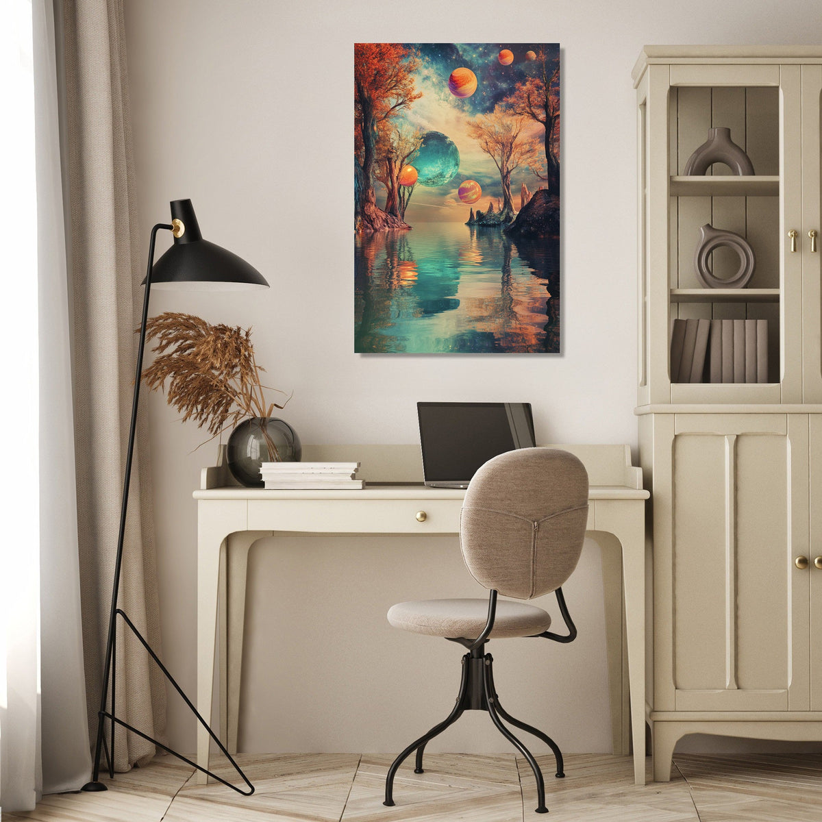 Planetary Leaves Canvas