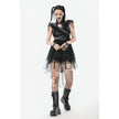 Dark in Love Seraphina Tiered Mesh & Ruffle Goth Layer Dress