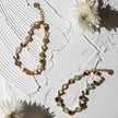 Gold Sara Mixed Gemstone Bracelet: Peach Moonstone, Labradorite & Moonstone