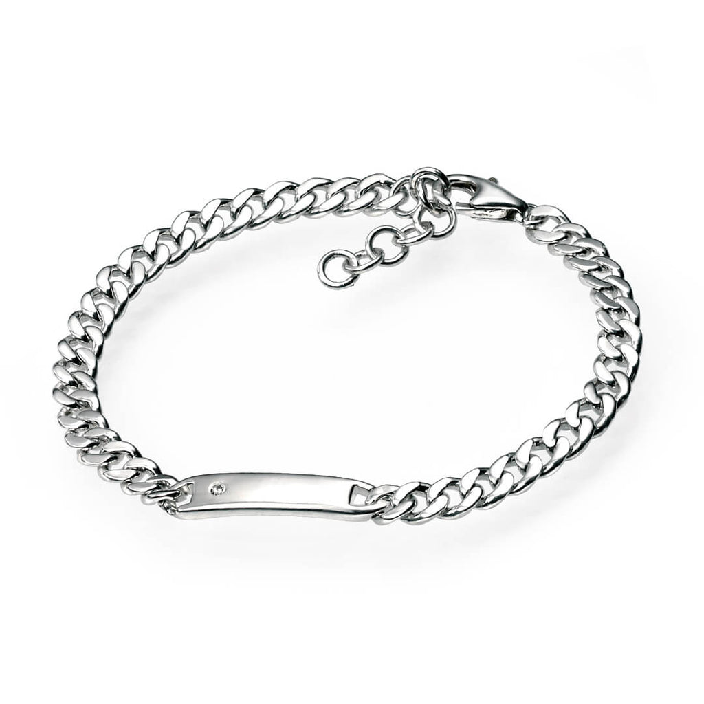 D For Diamond ID Bar Armband mit Diamant-
