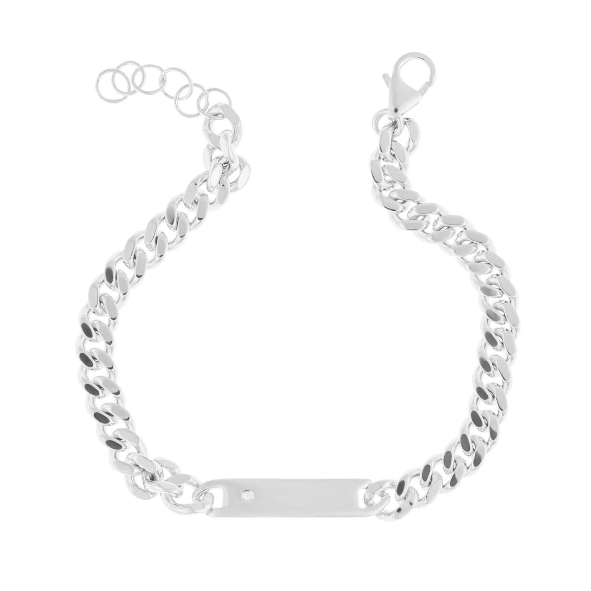D For Diamond ID Bar Armband mit Diamant-