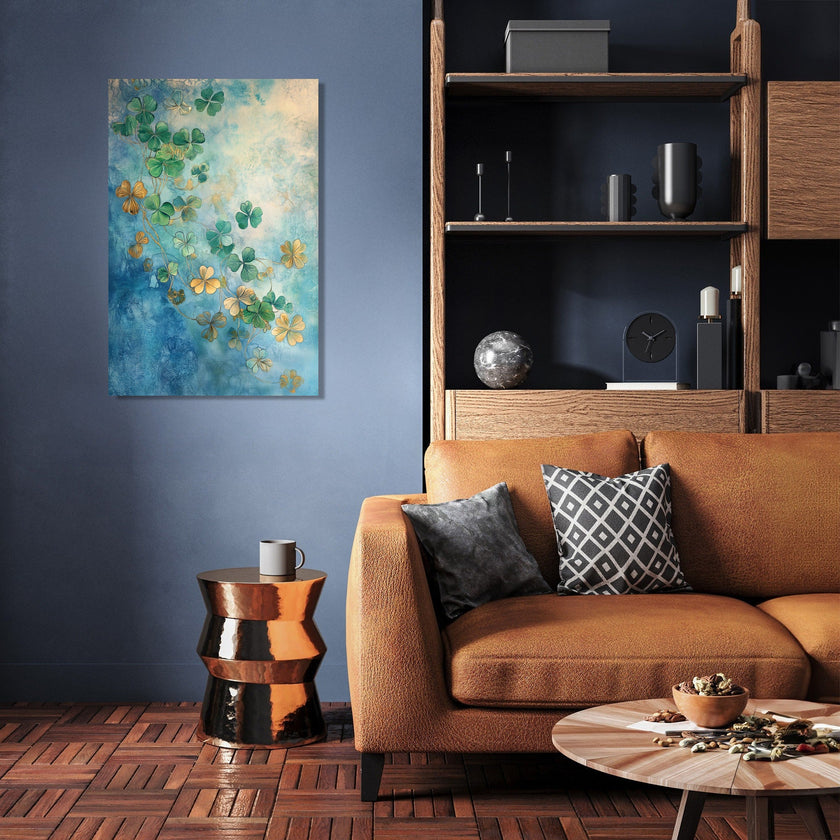Illuminated Clover Canvas