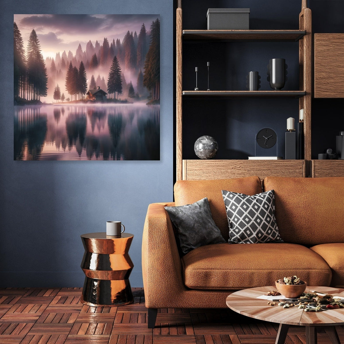 Dawn Lakeside Retreat Canvas