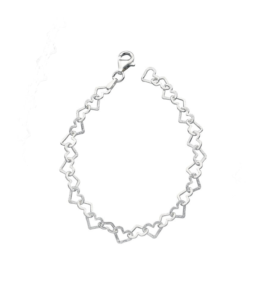 Beginnings Diamond Cut Heart Bracelet