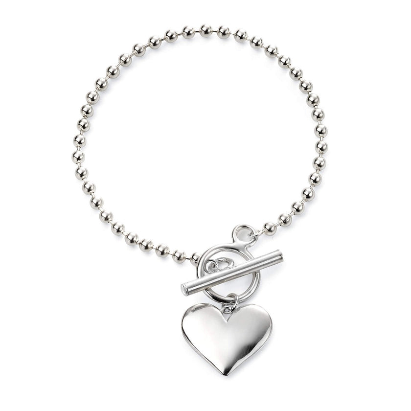 Beginnings Ball Chain Bracelet with Heart Tag